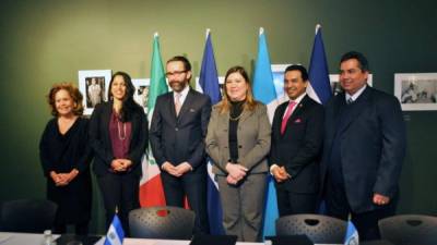 Representantes diplomáticos del Triángulo Norte de Centroamérica y México en la ciudad de Nueva York.