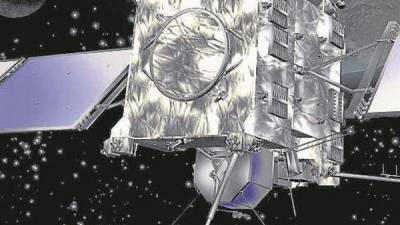 Foto facilitada por la Estación Espacial Europea (ESA) muestra una animación de la sonda Rosetta.