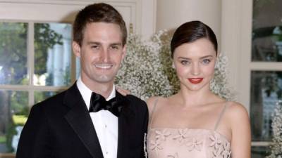 Evan Spiegel y Miranda Kerr