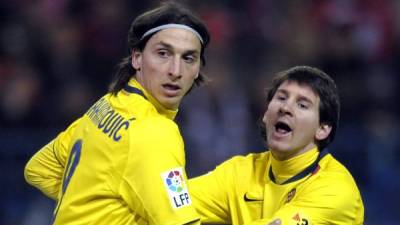Messi y Zlatan fueron compañeros por un año.