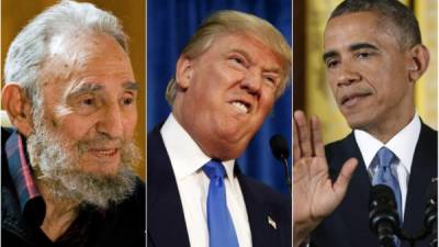 Fidel, Trump y Obama.