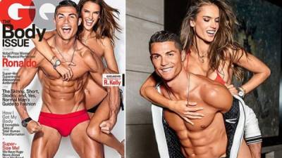 El futbolista Cristiano Ronaldo ha querido mostrar su faceta más sensual en la revista masculina GQ donde este mes aparece luciendo cuerpo, en la versión norteamericana, junto a la supermodelo brasileña Alessandra Ambrosio.