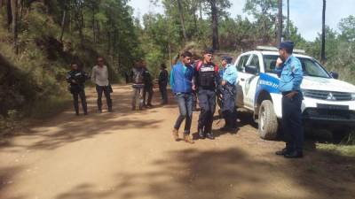 Los secuestradores fueron encontrados in fraganti en una montaña de Gualaco, Olancho.