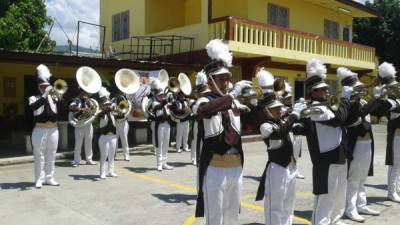 Banda marcial de El Progreso, Yoro. Foto tomada de Hoy Mismo.