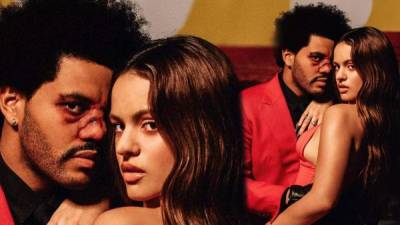 Abel Makkonen Tesfaye, mejor conocido como The Weeknd, junto a Rosalía.