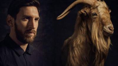 Las fotos del reportaje de Messi son junto a un grupo de cabras y un macho cabrío, y el motivo es porque goat es cabra en inglés y las siglas de ‘Gratest of all time’ (el mejor de todos los tiempos). FOTO Revista Paper .