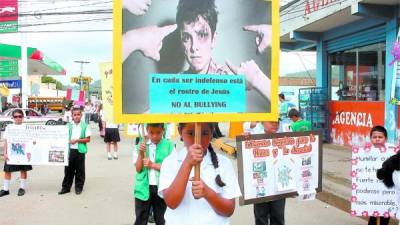 Los niños hondureños se han pronunciado en contra del bullying.