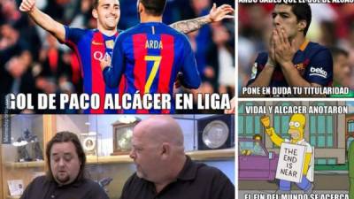 Los memes no han perdonado a Paco Alcácer, quien es objeto de burlas en las redes sociales tras marcar su primer gol con el Barcelona en la Liga Española, durante el partido que los culés ganaron (3-0) al Athletic de Bilbao. Messi y Aleix Vidal hicieron los otros tantos.