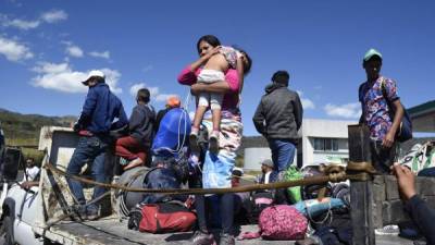 La caravana llegó a sumar 7,000 integrantes según Naciones Unidas, pero muchos han claudicado en el camino. AFP