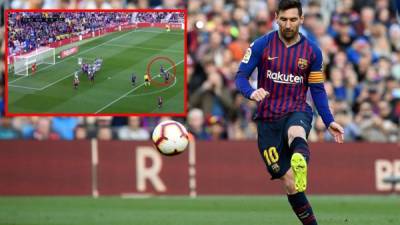 Messi hizo una nueva genialidad para firmar un golazo de tiro libre.
