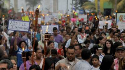 El martes se realizó una marcha en La Ceiba.