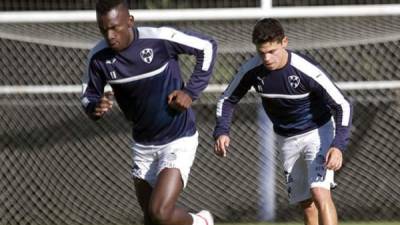 El hondureño Alberth Elis, en un entrenamiento de esta semana con el Monterrey.