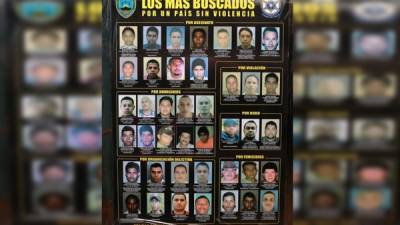 La Policía difundió la lista de los hombres más buscados de Honduras. Acá te dejamos las principales imágenes de los implicados y perseguidos por diversos delitos.