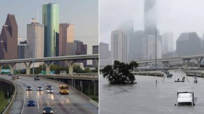 En apenas tres días el huracán degradado a tormenta tropical Harvey sumergió a Houston, la cuarta ciudad más importante de Estados Unidos, bajo el agua.