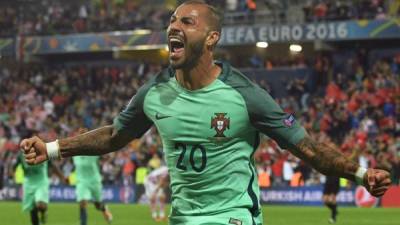 Quaresma con su gol le dio el pase a los cuartos a Portugal. Foto AFP.