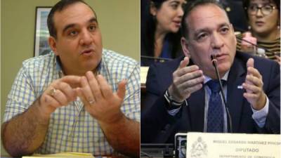 Jacobo Regalado es el exminimstro de la SAG que aprobó las transferencias a las fundaciones. Miguel Edgardo Martínez es actual diputado por Comayagua del Partido Nacional.