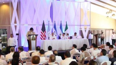 El empresario Camilo Atala, presidente del Consejo Empresarial de América Latina-capítulo Honduras, durante la inauguración del primer Encuentro de la Alianza para la Prosperidad del Triángulo Norte de Centroamérica.