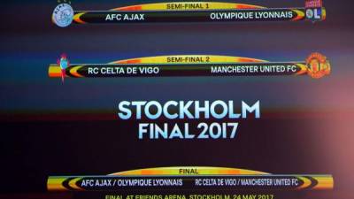 Celta-Manchester United y Ajax-Lyon, los duelos de semifinales de la Europa League. Foto AFP