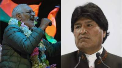 Cierre. Tanto el presidente Evo Morales como el candidato opositor, Carlos Mesa, culminaron ayer su campaña. AFP/EFE