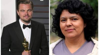 Leonardo DiCaprio lamentó el asesinato de la dirigente hondureña Berta Cáceres.