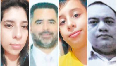 Víctimas: Stephany Barahona (26 años), Óscar Eduardo Cano (42 años), Jonathan Cruz (9 años) y José Moisés Henríquez (36 años).