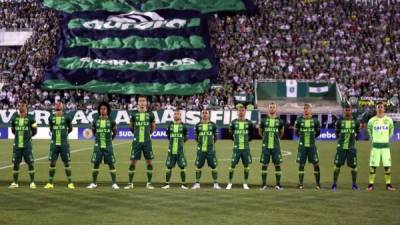 Fotografía del Chepecoense antes del partido de la Copa Sudamericana 2016 disputado contra el San Lorenzo en la ciudad de Chapecó. Foto EFE