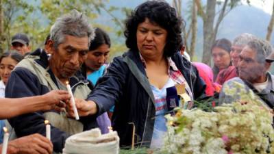 Berta Cáceres fue asesinada el 3 de marzo por pistoleros que entraron a su casa en la comunidad de La Esperanza (oeste).