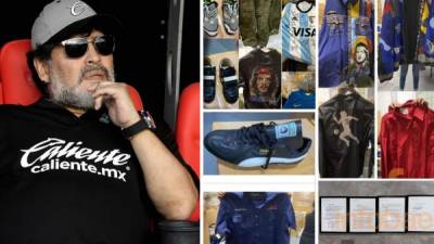 Diego Armando Maradona dejó un tesoro escondido y bajo custodia, adentro de un contenedor que llegó a Buenos Aires procedente de Dubái con objetos invaluables del exfutbolista argentino. Fotos cortesía Infobae