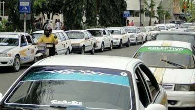 Imagen referencial de protesta de taxistas en El Progreso, Yoro