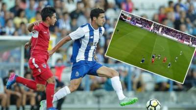 El hondureño Jonathan Rubio le hizo un golazo al Porto en partido amistoso.