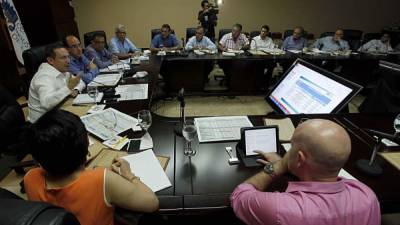 Los funcionarios del FMI se reunieron con los empresarios del sector norte del país. Foto: Wendell Escoto