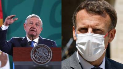 AMLO se solidarizó con Macron por la agresión de la que fue objeto el presidente francés. Fotos: AFP