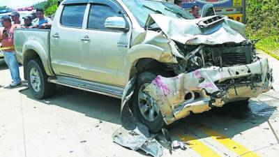 El percance de tránsito ocurrió en la carretera a Juticalpa, Olancho, cerca de la aldea Limones, el viernes recién pasado.