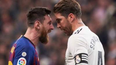 Messi y Sergio Ramos son los capitanes del FC Barcelona y Real Madrid.