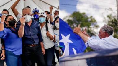 Precandidatos presidenciales del Partido Nacional: Mauricio Oliva (Juntos Podemos), Nasry 'Tito' Asfura (Unidad y Esperanza).