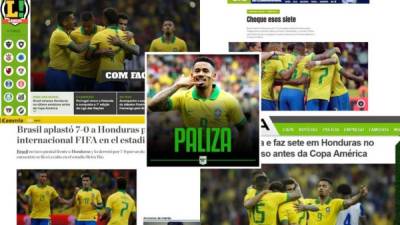 Los diarios en el mundo destacan la dolorosa y humillante goleada que recibió Honduras (7-0) ante Brasil en partido amistoso en Porto Alegre.