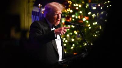 Trump dio un discurso en una gala de beneficencia en Nueva York el sábado.