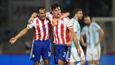 Paraguay derrotó por la mínima diferencia a Argentina en la eliminatoria de la Conmebol. Foto AFP