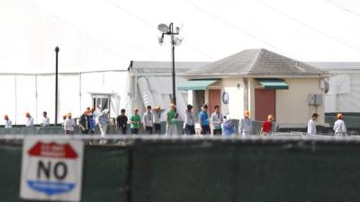 Niños migrantes en el centro de detención de Homestead, Florida./AFP.