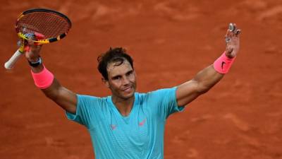 Rafa Nadal celebrando su victoria sobre Diego Schwartzman. Foto AFP