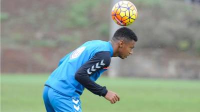 'Choco' Lozano, en un entrenamiento del Tenerife. Foto cortesía ElDia.es