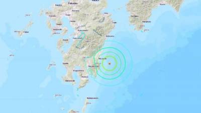 El epicentro del sismo se ubicó frente a las costas de la isla Kyushu.
