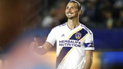 Zlatan en su último partido con Los Ángeles Galaxy.