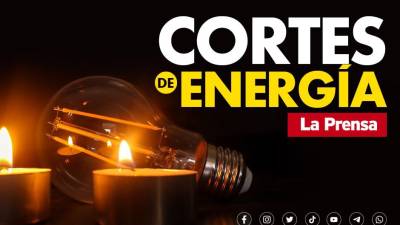 Cortes de energía eléctrica este miércoles 14 de febrero de 2024, en Honduras.