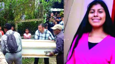 La joven Kenia Alfaro fue enterrada ayer luego de ser velada en la aldea La Guamita.