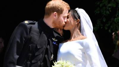 El príncipe Harry y su esposa Meghan Markle.