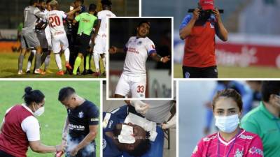 Las imágenes que dejó la disputa de la cuarta jornada del Torneo Apertura 2020-2021, cerrando con el clásico Motagua-Olimpia.