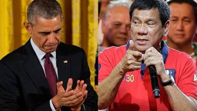 El presidente Barack Obama y su homólogo Rodrigo Duterte de Filipinas.