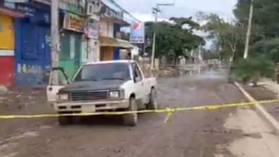 El violento hecho se registró a un costado del parque central de La Lima, Cortés.