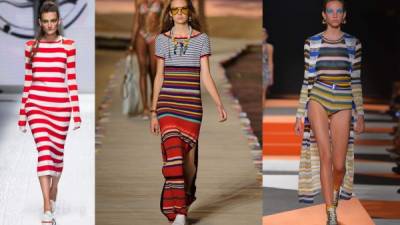 Max Mara, Tommy Hilfiger y Giorgio Armani, incluyeron las rayas en sus colecciones de primavera verano 2016.